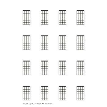 Diagramy akordów do gitary basowej - szczegółowe ułożenie palców na gryfie
