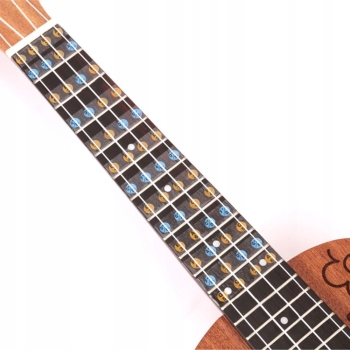 Naklejki nuty na gryf podstrunnice ukulele