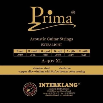 Struny do gitary akustycznej Prima A-407XL 10-47