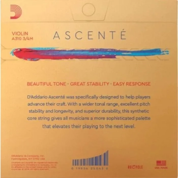 Struny do skrzypiec D'Addario Ascente A310 4/4M