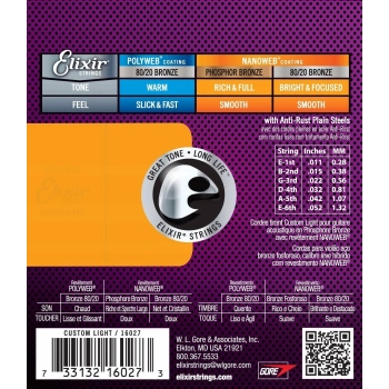 Elixir Phosphor Bronze gitara akustyczna 11-52