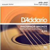 Struny D'Addario EJ15 do gitary akustycznej 10-47
