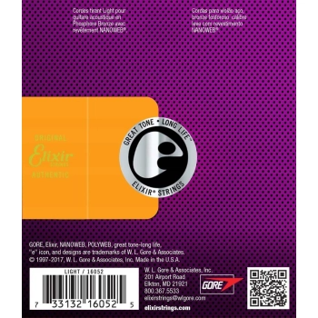 Struny Elixir 16077 NanoWeb Phosphor Bronze 12-56