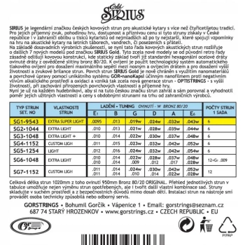 Struny do gitary akustycznej GorStrings SG1-9543