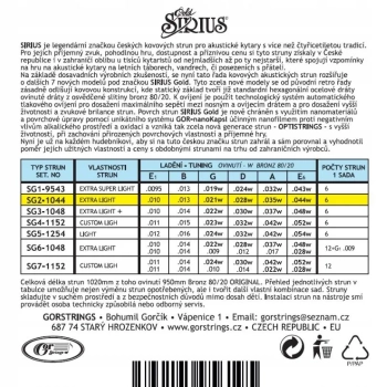 Struny do gitary akustycznej GorStrings SG2-1044