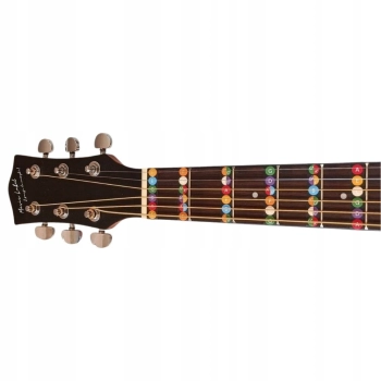 Naklejki na podstrunnicę do nauki gry na gitarze akustycznej i elektrycznej