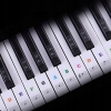 Naklejki nuty na klawisze, keyboard, pianino kolorowe