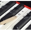 Naklejki nuty z solmizacją na klawisze keyboard pianino. Gama B