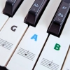 Zestaw kolorowych naklejek z nutami na klawisze keyboardu i pianina