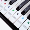 Edukacyjne naklejki z nutami na klawisze keyboardu i pianina