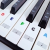 Kolorowe naklejki nutowe – oznaczenia na klawisze pianina i keyboardu