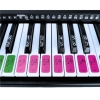 Naklejki z nutami na klawisze – pomoc w nauce gry na keyboardzie, kolorowe