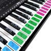 Kolorowe naklejki z nutami na klawisze keyboardu i pianina