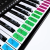 Edukacyjne naklejki z nutami na klawisze keyboardu i pianina – kolorowe