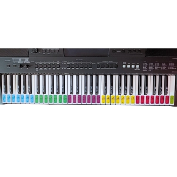Naklejki na klawisze keyboardu – kolorowe oznaczenia nut