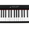 Edukacyjne naklejki z nutami gamy B na klawisze keyboardu i pianina – czarno-białe