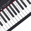 Czarno-białe naklejki z oznaczeniami solmizacyjnymi na klawisze keyboardu i pianina