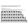 Czarno-białe naklejki solmizacyjne na klawisze keyboardu i pianina – instrukcja rozklejania
